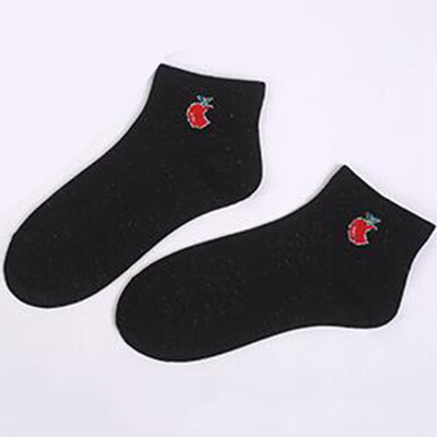 

Christmas Cute Fruit Strawberry Milk Pinky White Women Cotton Socks Japanese Harajuku Funny Socks Cartoon Socks Christmas Gift