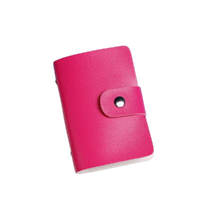

Fashion Women Men Card Holder Organizer 24 Card Slots PU Leather Business ID Credit Card Case