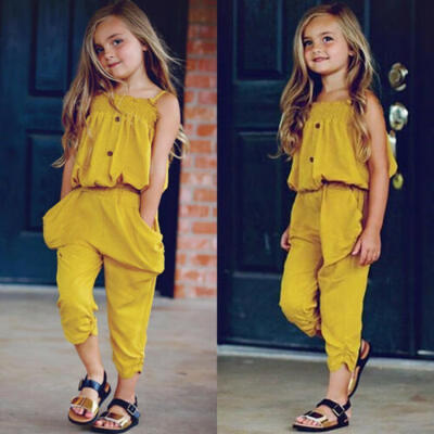 

US Kids Baby Girls Off Shoulder Checks Tops T-Shirt Long Pants Outfits Clothes