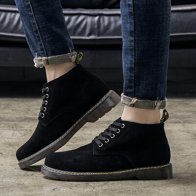 

Autumn&winter new mens shoes Martin boots high help outdoor tooling shoes Korean version