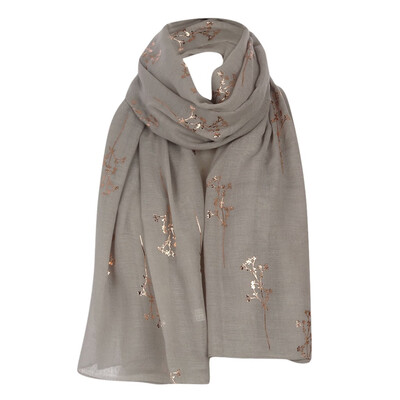 

Gobestart Women Fashion Women Ladies Scarf Leaves Wrap Silk Shawl Travel Scarves