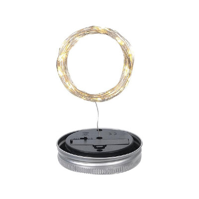 

Mason Jar Solar Lantern Lights Waterproof 20LEDs Lid Lamp Starry Fairy Light Creative Copper Wire String Outdoor Decor Patio Garde