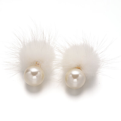 

Double-side Villus Acrylic Imitate Pearl Ear Studs White 3545mm Ball 16mm Pin 06mm
