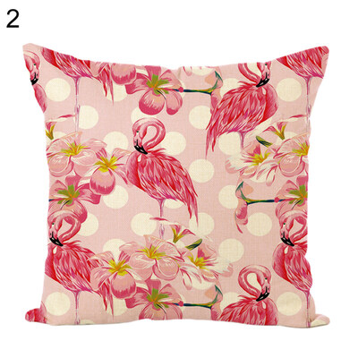 

Flower Flamingo Square Throw Pillow Case Cushion Cover Sofa Bed Car Office Decor
