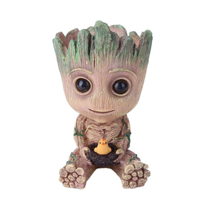 

Cute Action Figures Baby Flowerpot Toy Pen Pot Holder PVC Hero Model Vessel