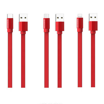 

Borofone BU8 Flat Charge Cord 24A Type C Micro USB Lightning Cord -Lightning