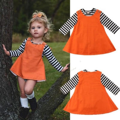 

Newborn Toddler Baby Kid Girls Long Sleeve Tops Jumpsuit Romper PlaysuitsDress