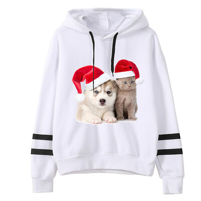 

Tailored Women Christmas Print Hooded Long Sleeves Sweatshirt Hooded Pullover Tops Shirt