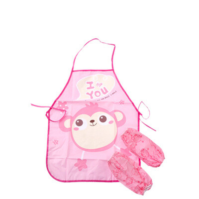 

〖Follure〗Children Waterproof Cartoon Kitchen Cooking Bib Apron Paint Apron Paint Eat Dri