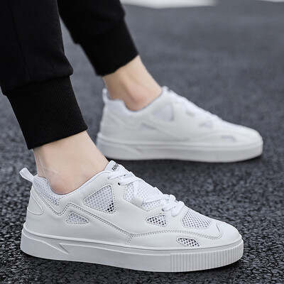 

2019 summer new casual shoes male Korean version of the trend board shoes mens breathable mesh noodle canvas small white shoes