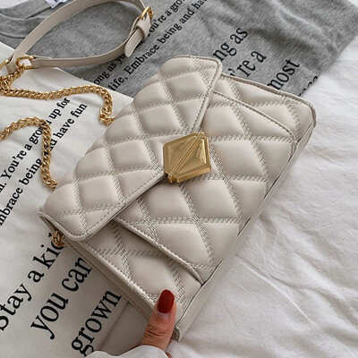 

New popular bag 2019 new Korean version 100 shoulder slanted fashion rhomboid chain small square bag