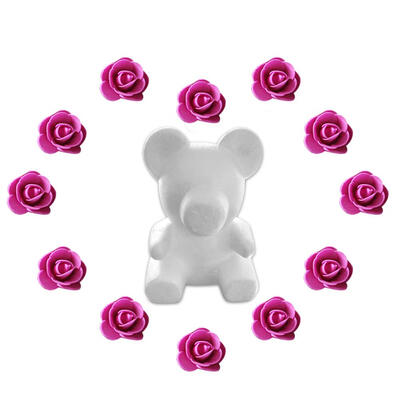 

25cm DIY PE Foam Artificial Flowers Rose Bear Valentines Day Dried Flowers