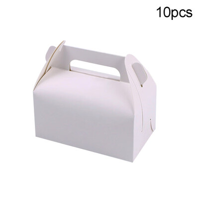 

10Pcs Paper Muffins Bakery Wrapping Packing Cupcake Candy Boxes with Handle