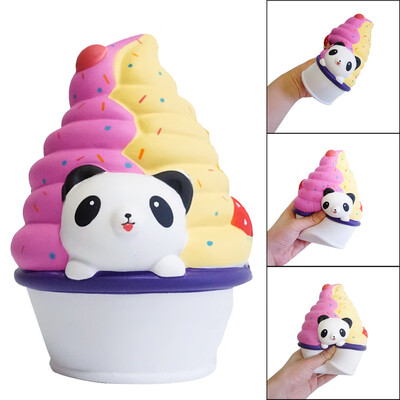

Gotoamei Squishies Panda Ice Cream Scented Cream Slow Rising Squeeze Stress Reliever Toy