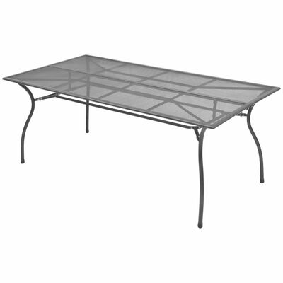

Outdoor Dining Table Steel Mesh 709"x354"x283