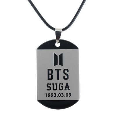 

BTS Bangtan Boys Love Yourself ANSWER Fashion Sexy Vintage Black Necklace Kpop Pendant Leather Choker Necklace