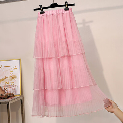 

Roseonmyhand Womens Summer Cake Cute Short Skirt Skirt High Waist Medium Long Pleated Skirt