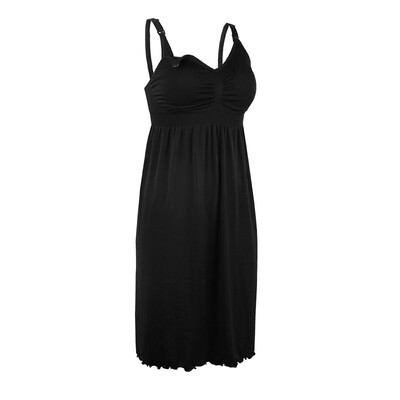 

iLoveSIA breastfeeding nightdress thin short-sleeved dress pregnant women pajamas postpartum skirt -2P-60965579