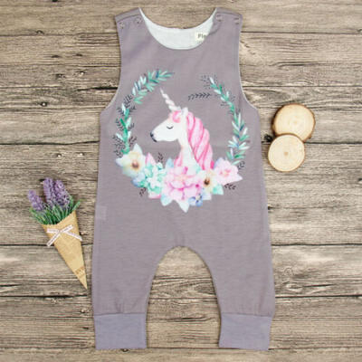 

Newborn Toddler Baby Girl Unicorn Bodysuit Romper Jumpsuit Outfit Summer Clothes