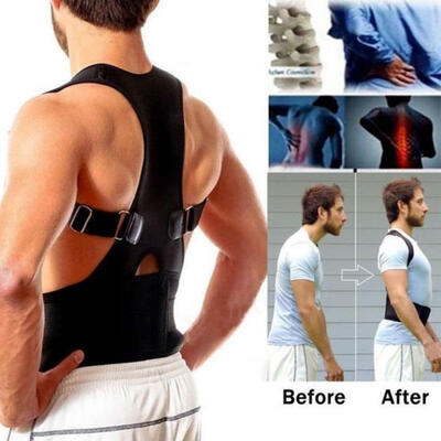 

Magnetic Therapy Posture Corrector Body Back Pain Belt Brace Shoulder Support