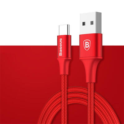 

Baseus USB 2A Fast Charge Type-C Data Charging Cable With Indicator Light For Huawei Xiaomi-2m