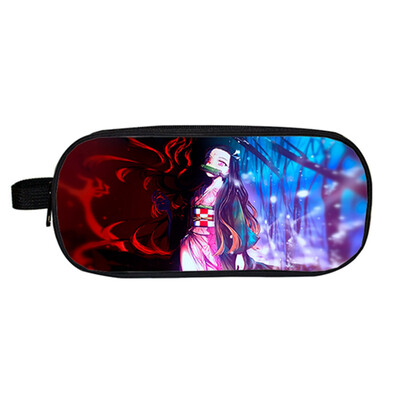 

Demon Slayer Kimetsu No Yaiba Backpack Anime School Pen Bag Pencil Case For Teen Boys Girls Students