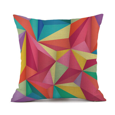 

〖Follure〗Geometric Patterns Cushion Cover Square Pillow Case Home Decor