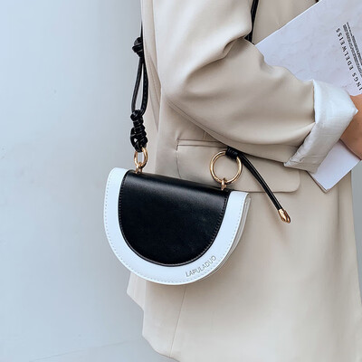 

Mini bag female bag 2019 new Korean version of the personality semi-circle saddle bag shoulder Messenger bag ins super fire package