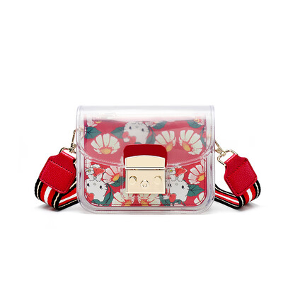 

Shangxin Baonu Summer Jelly Pack PVC Transparent Xiaofang Baowu Korean Baitao Inclined Bag ins