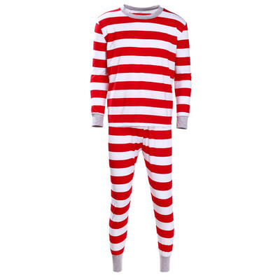 

New Christmas Family Matching Clothes 2pcs Red Striped Pajamas Set for Dad
