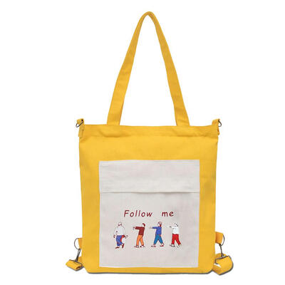 

Cute Printed Shoulder Handbags Women Top-handle Bags Canvas Shopping Totes