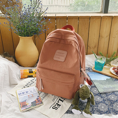 

Ins style bf schoolbag female Korean version of high school students in ancient times simple hundred build Japanese backpack doubl