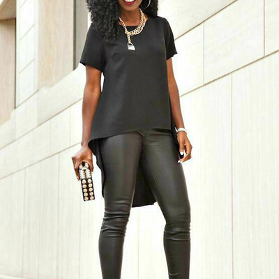 

Women Short Sleeve Chiffon Loose T Shirts Casual Blouse Tops Shirt Plus