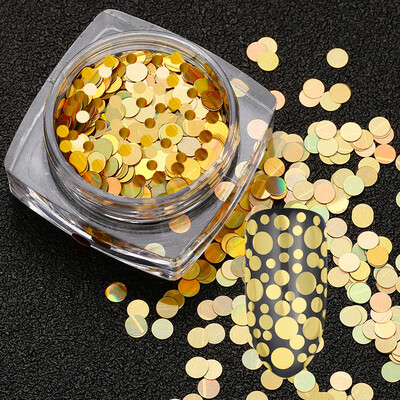 

Toponeto Mixed Round Thin Nail Art Glitter Paillette Nail TipGel Polish Decoration