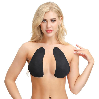 

Women Silicone Adhesive Invisible Bra Push Up Solid Color Breast Tape Strapless Wireless Sticky Underwear