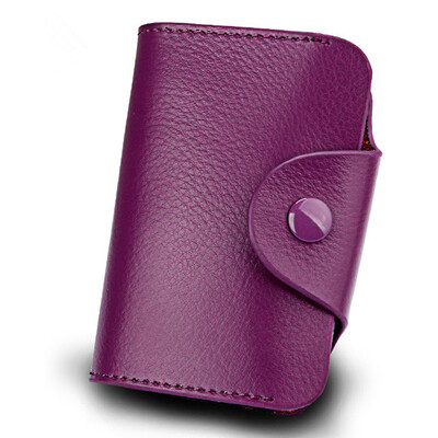 

Genuine Leather Unisex Wallets Fashion Female Credit Card ID Holder Coin Women Business Portable Purse