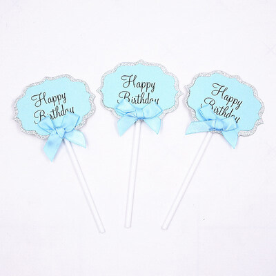 

FUNNYBUNNY Cake Birthday Card Pink Bow Cake Decoration DIY Paper Can Write Letter Card Cake Topper Birthday Cakes 5 Pack