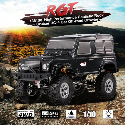 

RGT 136100 110 24GHz 4WD Waterproof High Performance Realistic Rock Cruiser RC-4 Car Off-road Crawler for Kids RTC