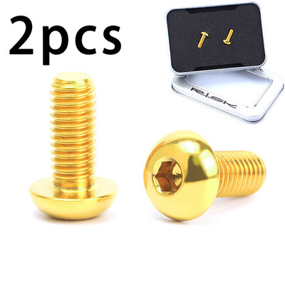 

2Pcs M5x12mm Titanium Bottle Holder Bolt Bike Bicycle Water Bottle Cage Screw