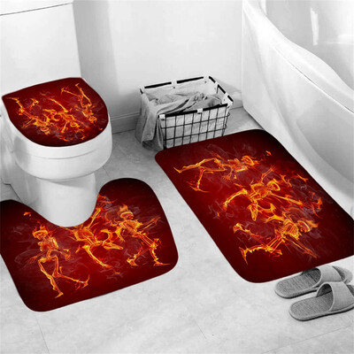 

〖Follure〗Halloween festival 3pcs Non-Slip Bath Mat Bathroom Kitchen Carpet Doormats Decor