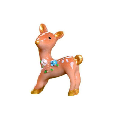 

Tailored Mini Deer Statue Resin Craftwork Garden Miniature Micro Landscape Decor