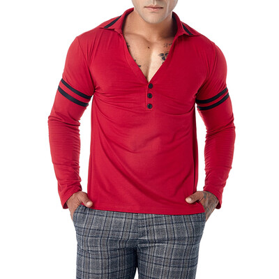 

Deep V Striped Tee Shirt