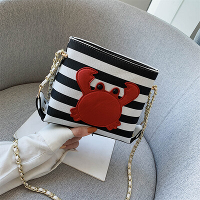 

Female bag 2019 new wild small crab chain bucket bag summer small fresh messenger bag ins net red packet