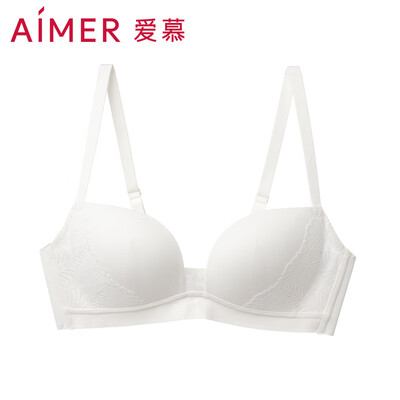 

Amour underwear Yuemu source 34 cup no support medium thick cup lace smooth gathering adjustment small chest ladies bra AM172241 meters white B75