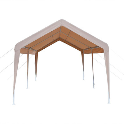 

Carport Tent 3x6 Carport Car Canopy Versatile Shelter Car Shed with Foot Cloth Khaki Car Canopy