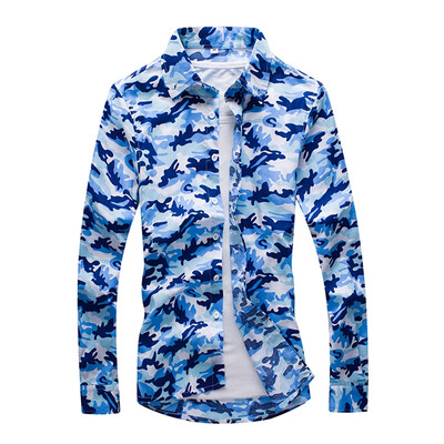

Men\ Fashion Camouflage Long-Sleeved Shirt Men