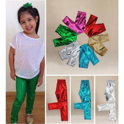 

Hot Fashion Baby Kids Girl Meryl Shiny Solid Skinny Leggings Pants Trousers 19Y