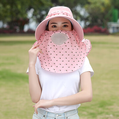 

Summer big along the sun hat woman outdoor sun protection face hat hundred set up UV bike outing sun hat