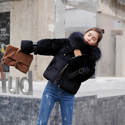 

Toponeto Women Winter Warm Thick Outerwear Hooded Coat Slim Cotton-padded Jacket