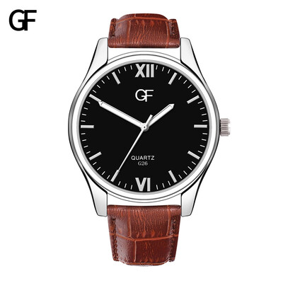 

Gobestart Fashion High-End Mens Quartz Letter Leather Watch Pointer Light Series Men